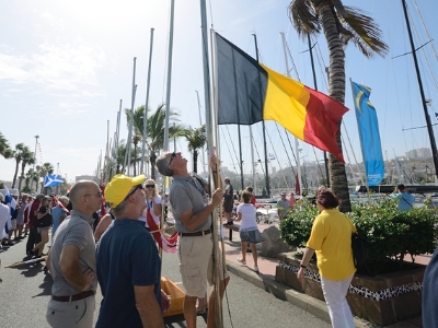 Desfile e izado banderas regata ARC