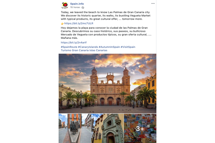 El portal oficial de Turismo de España promociona a Las Palmas de Gran Canaria como una gran ciudad con una importante oferta cultural y de ocio