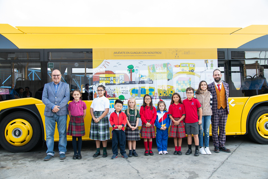 Guaguas Municipales premia la visión artística de nueve escolares en el concurso infantil de dibujo que impulsa el uso del transporte público