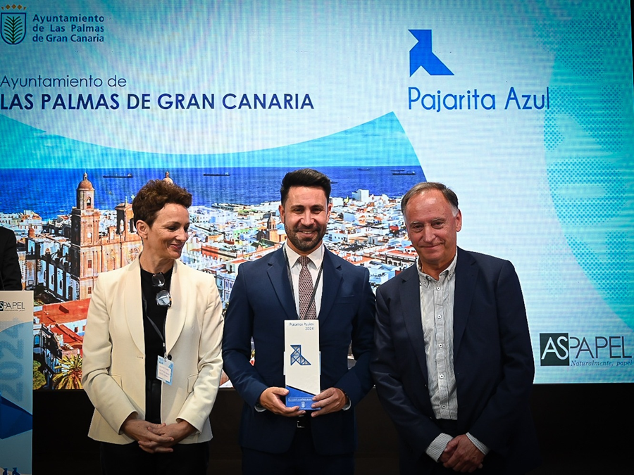 Las Palmas de Gran Canaria obtiene por primera vez una 'Pajarita Azul' por la calidad en la gestión de los residuos de papel y cartón