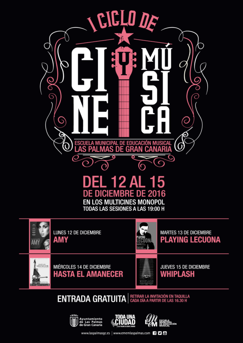 Cartel I ciclo de cine y música de la EMEM de LPGC