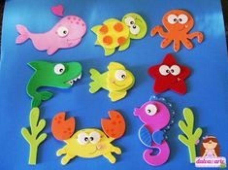 BROCHES GOMA EVA - MUNDO MARINO