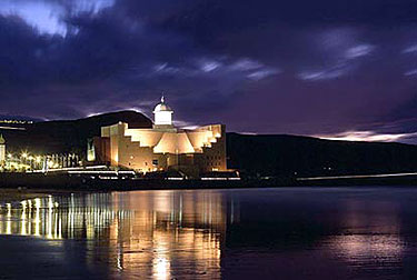 Panorámica nocturna desde las Canteras con el Auditorio de fondo