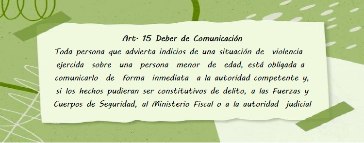 Art 15 Deber de Comunicacion