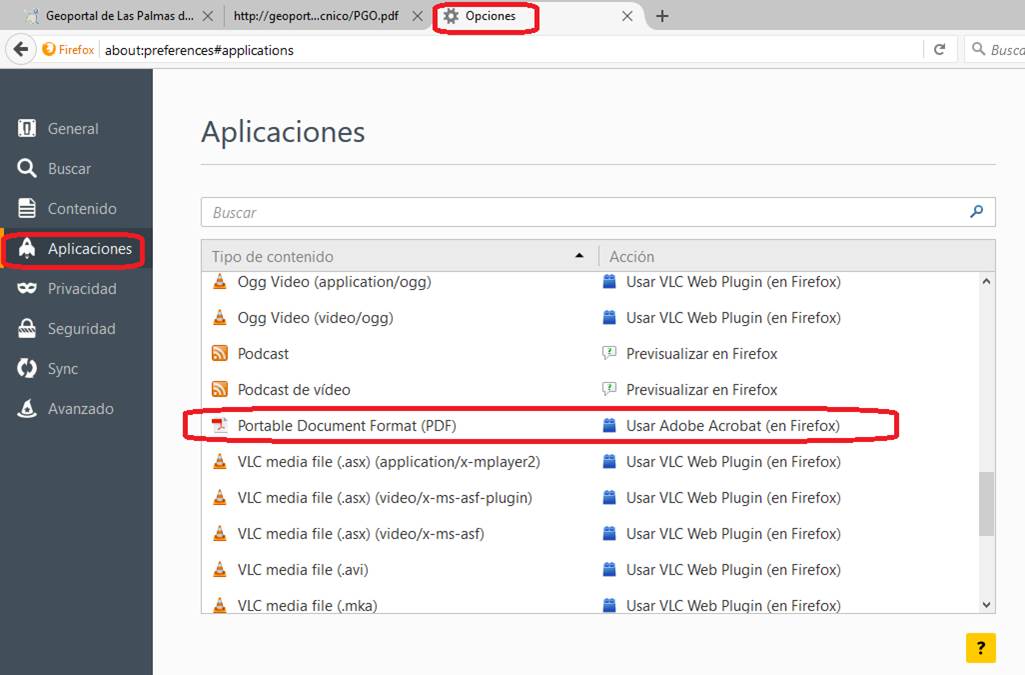 Configuración Mozilla Firefox