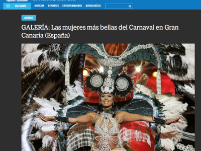Nuevo Herald con la reina del carnaval