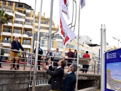 Izado de banderas Bureau Veritas Las Canteras