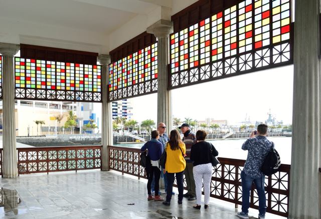 VISITA PERIODISTAS Marquesina Muelle Santa Catalina