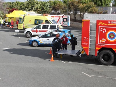 Simulacro de emergencias en un centro comercial 1