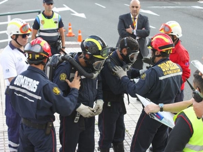 Simulacro de emergencias en un centro comercial 4