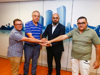 El concejal de Deportes, Aridany Romero, suscribe convenios con las federaciones de lucha canaria, vela latina y lucha del garrote 1