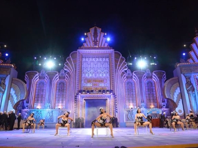 Panorámica de noche del escenario del Carnaval 2016