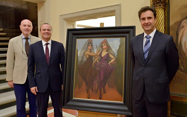 El Ayuntamiento y Endesa renuevan el convenio de cesión del cuadro Mantillas al Museo Néstor 4