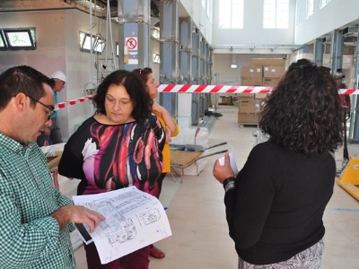 Diana en la futura casa de la mujer en Escaleritas
