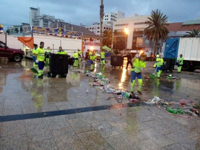 Limpieza tras el Carnaval