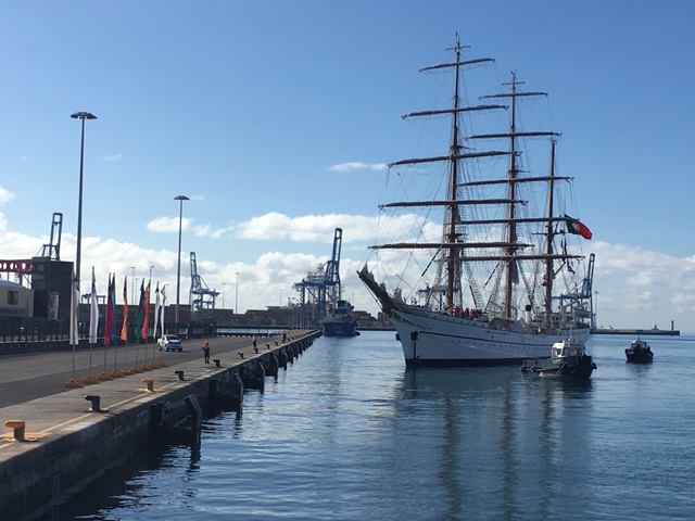 Llegada del Sagres al Puerto de Las Palmas