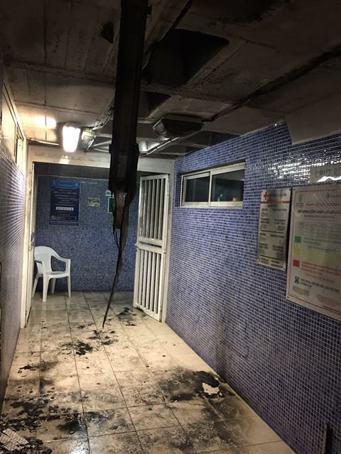 Incendio vandálico balneario Tomás Miller