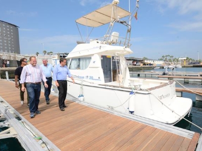 Visita a la nueva zona de atraque embarcaciones en el Muelle Vela Latina 2