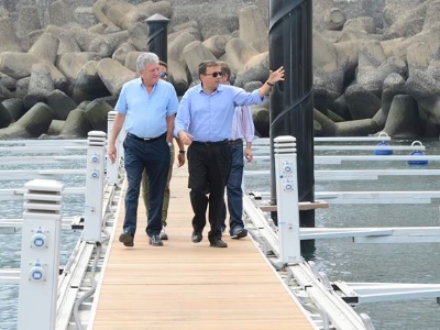 Visita a la nueva zona de atraque embarcaciones en el Muelle Vela Latina 3