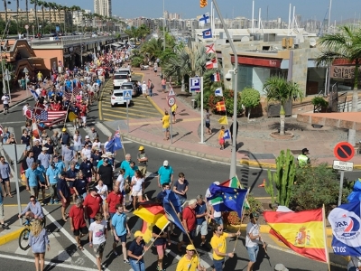 Desfile e izado banderas regata ARC