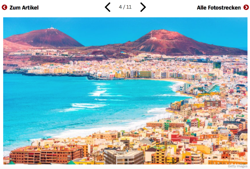 Foto de la ciudad de Las Palmas de Gran Canaria publicada en Spiegel