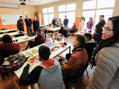 Pedro Quevedo en el encuentro con alumnos trabajadores PFAE Se Recrea - CF San Roque