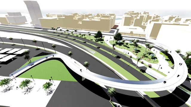 Construcción de la pasarela del Puerto Onda Atlántica