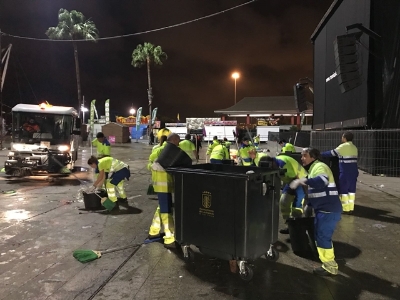 Limpieza retira 12.300 kilos de residuos tras las celebraciones del Carnaval Tradicional y la Noche de Carnaval 3