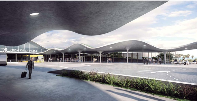 Proyecto de la estación de la MetroGuagua en Hoya de la Plata