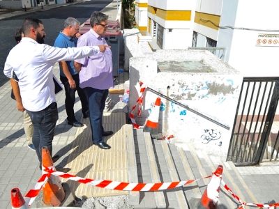 El Ayuntamiento culminará el próximo el mes las obras de mejora de la accesibilidad en Divina Pastora, Las Gaviotas y Miller
