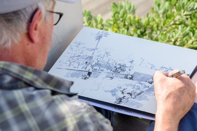 Los Urban Sketchers de Gran Canaria dibujan las Casas Consistoriales 3