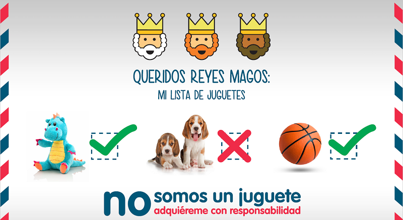 Postal no somos un juguete, adquiéreme con responsabilidad