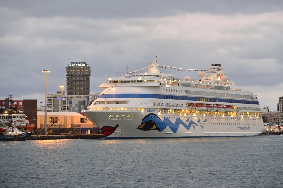 Crucero Aidacara en el puerto de Las Palmas de GRan Canaria