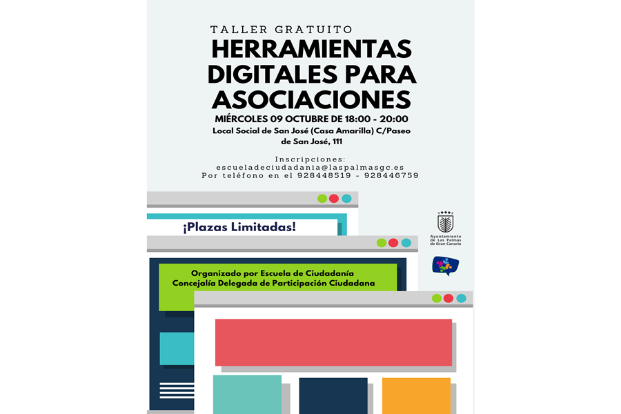 El Ayuntamiento abre el plazo para participar en un taller de formación en herramientas digitales para gestionar asociaciones