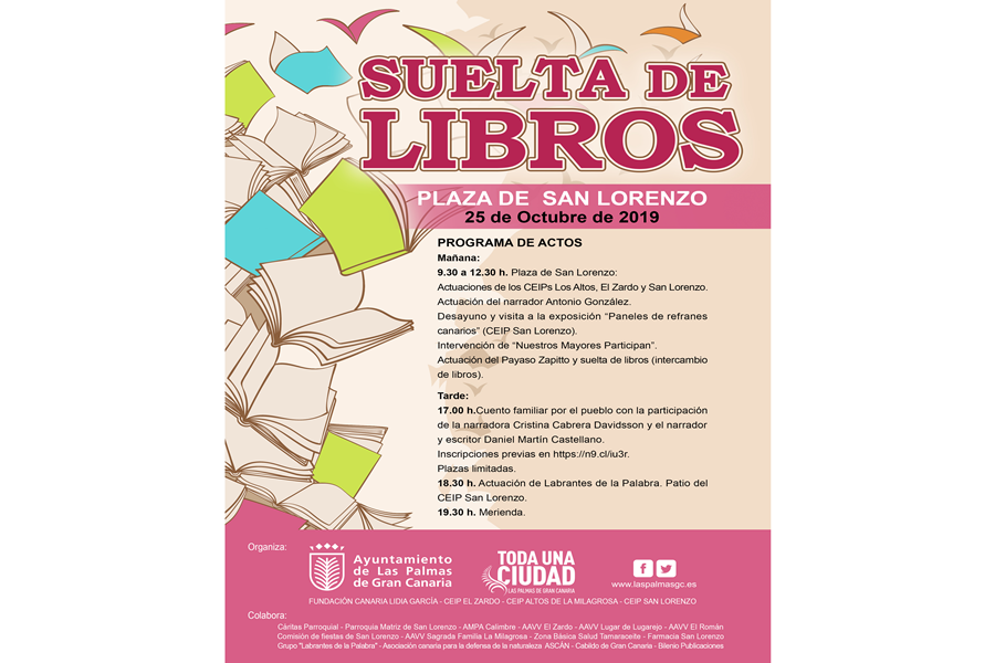 El Ayuntamiento impulsa el intercambio  de libros por el Día de las Bibliotecas en San Lorenzo