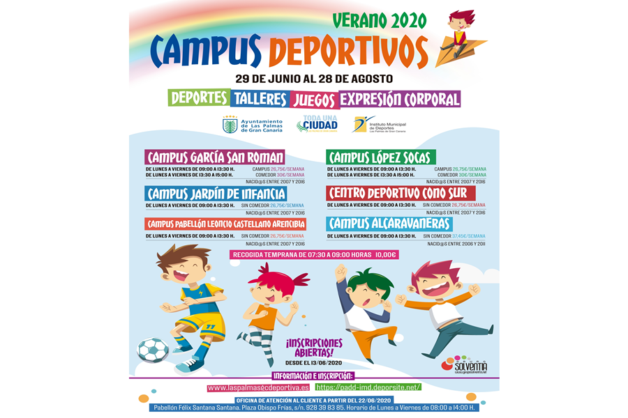 El IMD abre el plazo de inscripción de los Campus de Verano y amplía su duración para facilitar la conciliación familiar
