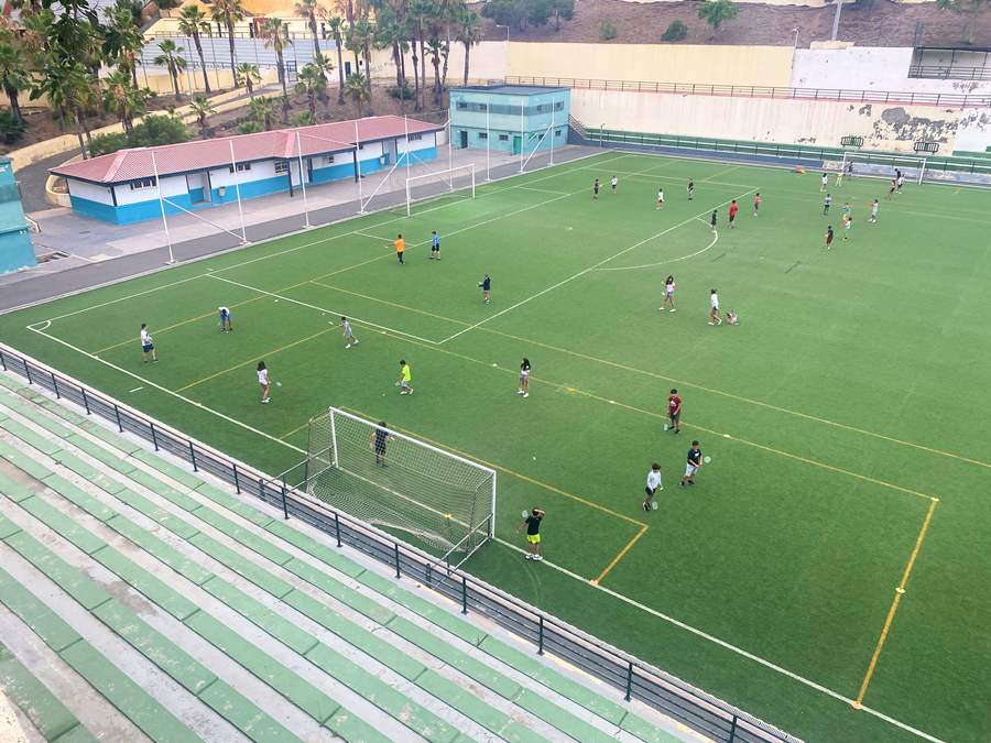 El IMD avanza en las obras de remodelación de la superficie del campo de fútbol Vicente López Socas