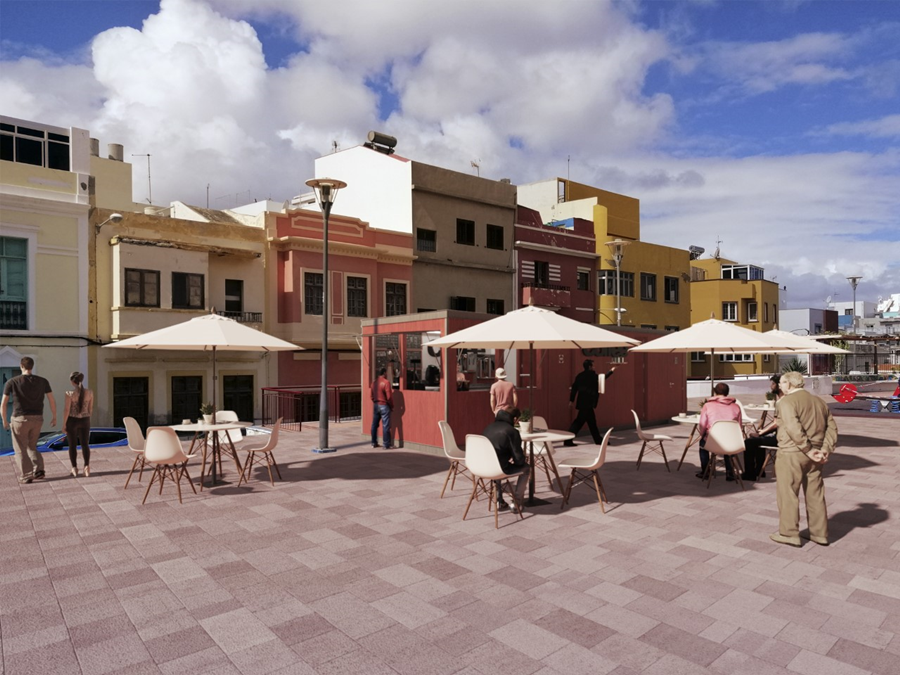 El Ayuntamiento inicia la construcción de un nuevo quiosco en la Plaza del Pueblo de La Isleta a propuesta de los vecinos