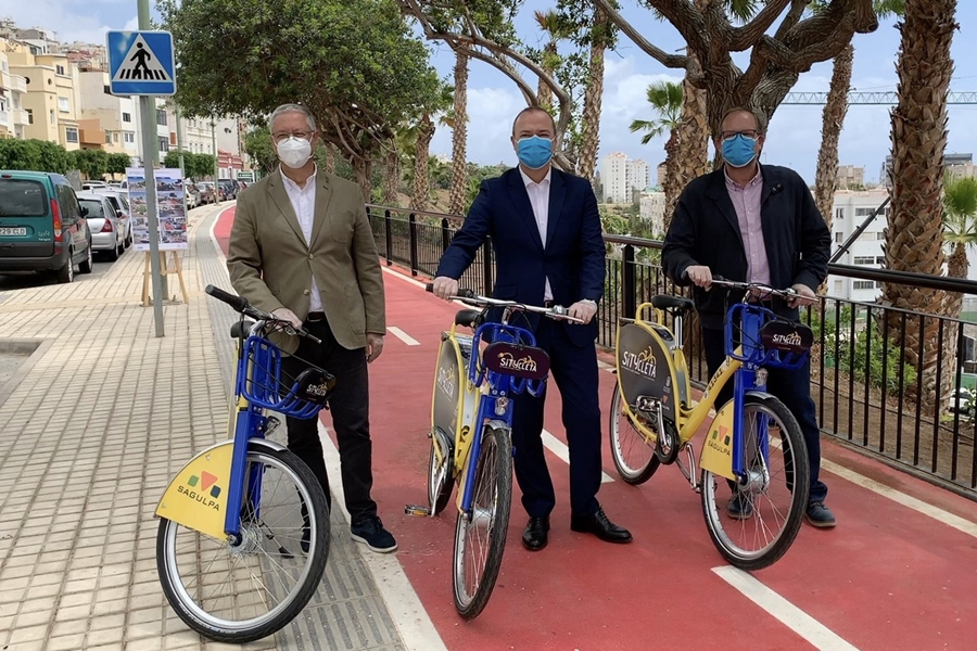 El Ayuntamiento abre a la ciudadanía el nuevo tramo del carril bici que une Vegueta con Blas Cabrera Felipe