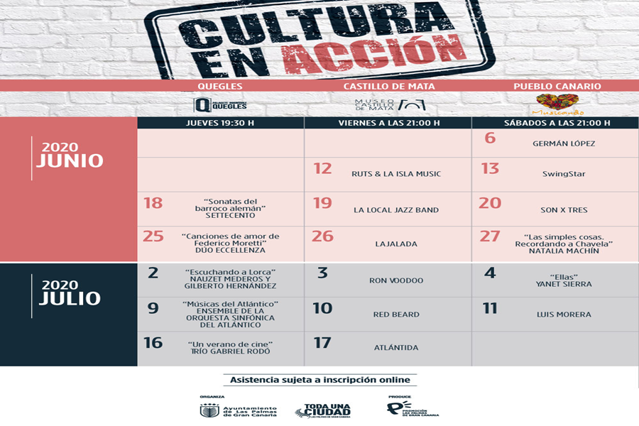 «Cultura en acción» pone en marcha conciertos al aire libre y para aforos reducidos