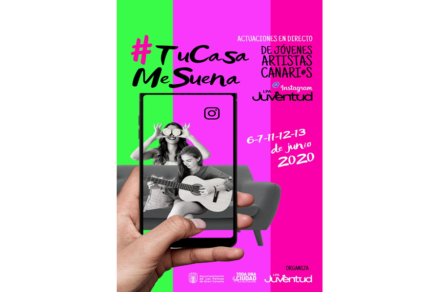 Juventud organiza Tu casa me suena, un evento virtual con 30 artistas canarios jóvenes para reactivar la cultura local