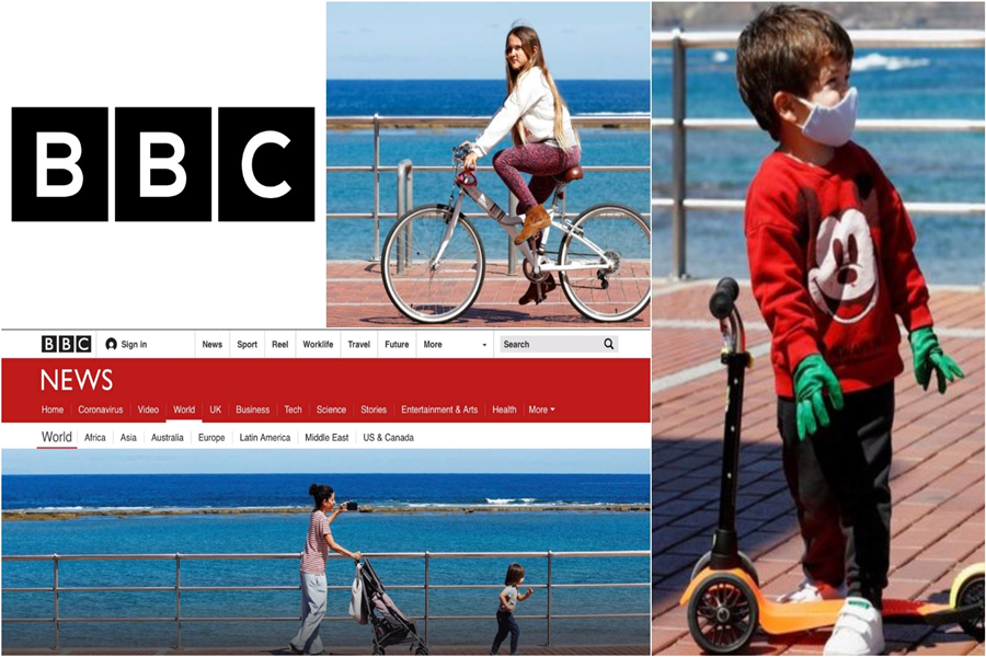 Las Canteras, en la BBC en el día en el que los niños pudieron salir a la calle en España