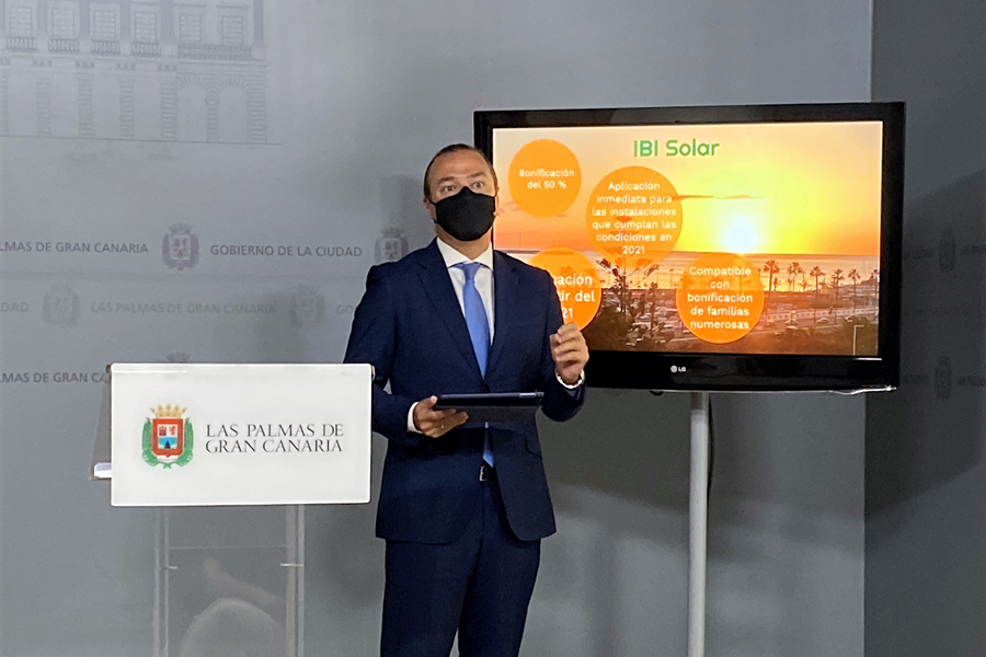 Las Palmas de Gran Canaria baja la factura del IBI a los ciudadanos y empresas que usen placas solares