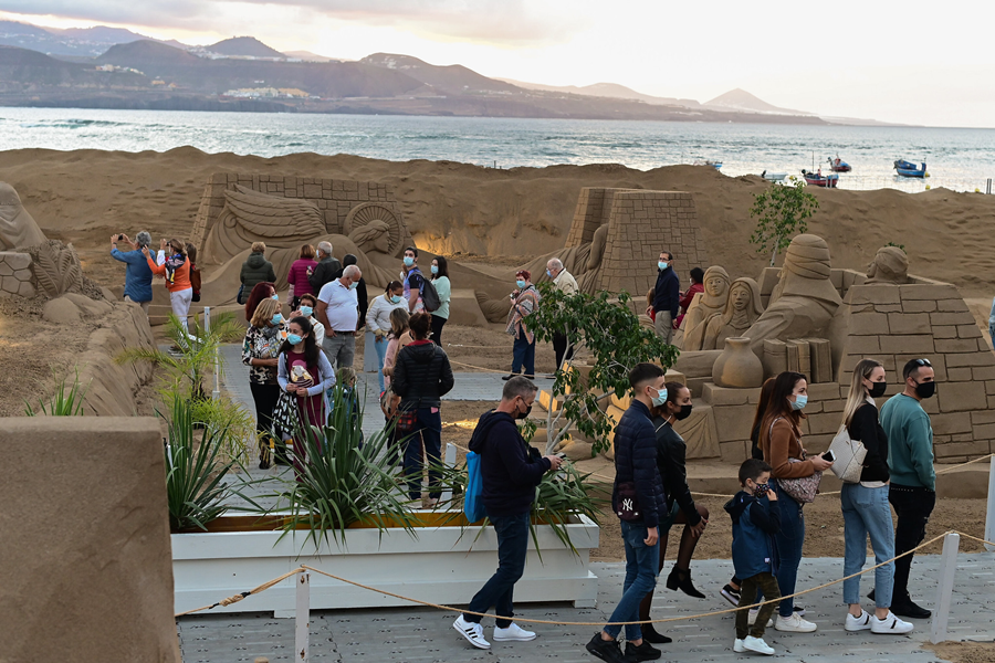 Más de 20.000 personas visitan el Belén de Arena de Las Palmas de Gran Canaria durante el Puente de Diciembre