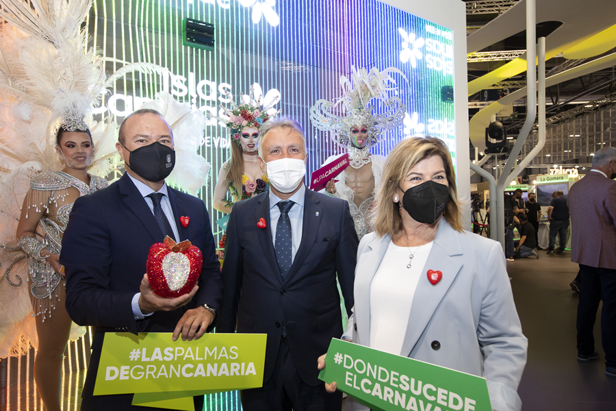 Las coronas del Carnaval de Las Palmas de Gran Canaria reinan en Fitur