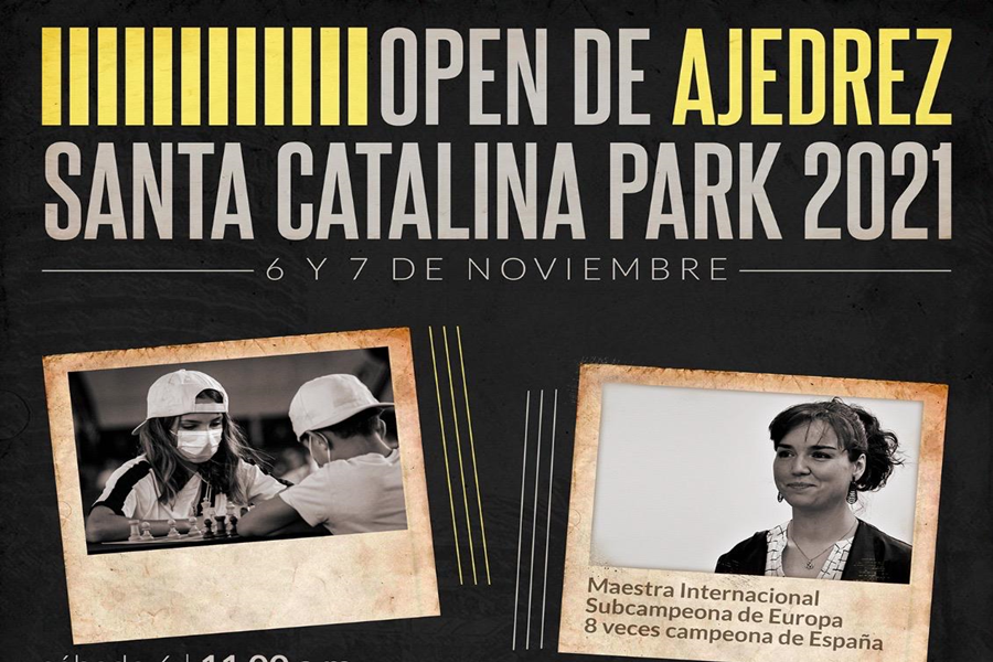 El Parque Santa Catalina acoge el Torneo de Ajedrez Open con la presencia de la maestra internacional Sabrina Vega