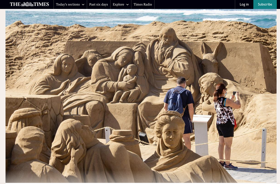 The Times - Belén de Arena en Las Canteras