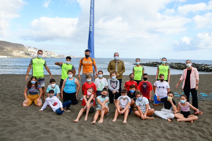 El Ayuntamiento impulsa la Cultura de Mar en las playas de La Laja y San Cristóbal para los escolares del Cono Sur