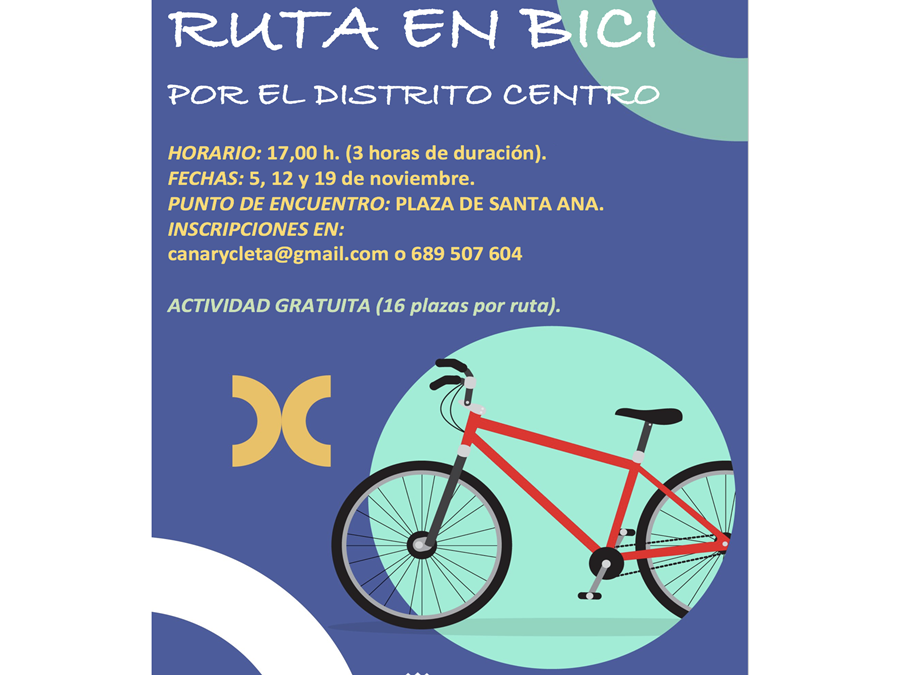 El Ayuntamiento promueve paseos en bicicleta por el Distrito Centro para dar a conocer el patrimonio de sus zonas más emblemáticas