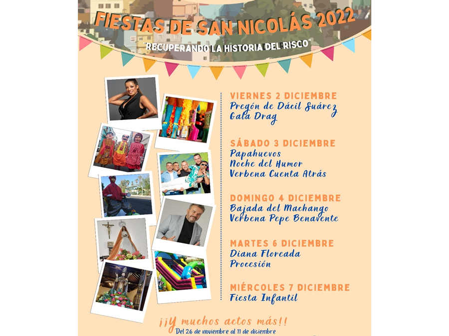 El Risco de San Nicolás celebra sus fiestas con verbenas, actos vecinales y actividades para todos los públicos